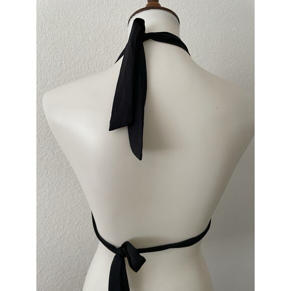 Becca Swim Bikini Top Halter Ruched Swimwear - Picture 6 of 8